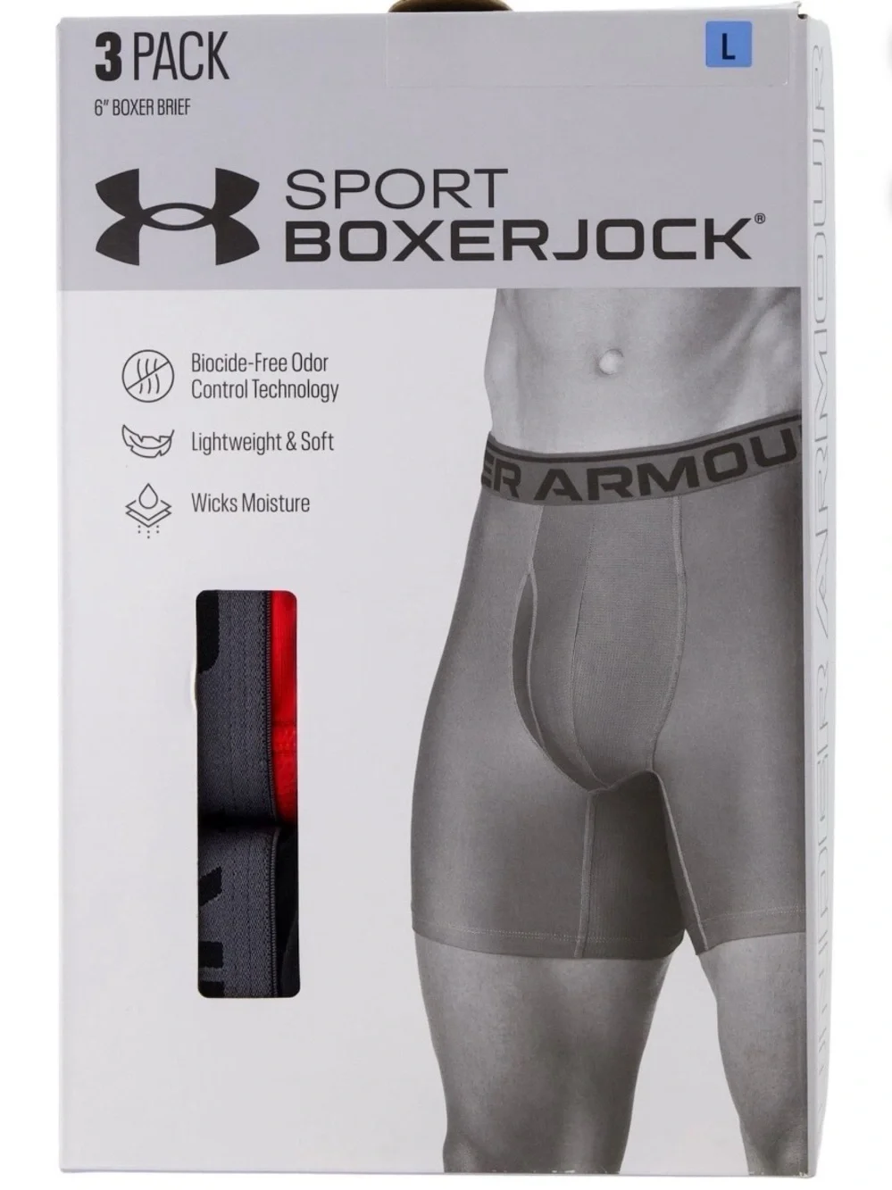 Under Armour Men’s Boxer Brief 3-Pack Medium